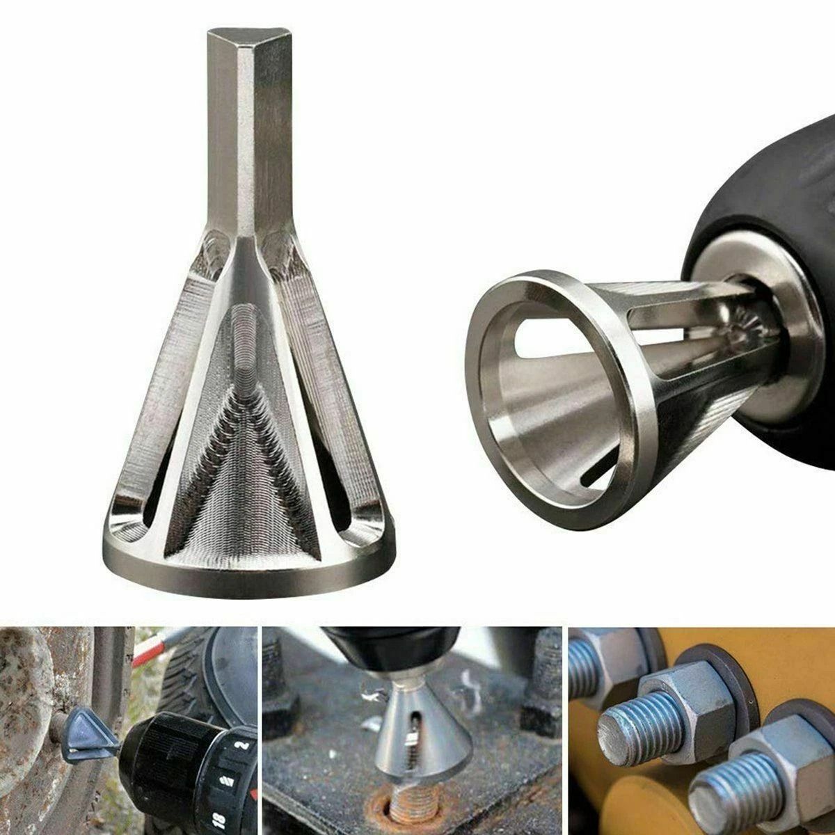 Stainless Steel Deburring External Chamfer Tool, Drill Bit to Remove Burrs, Perfect for Precision Work
