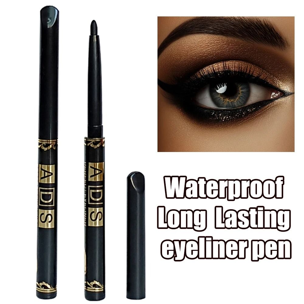 Waterproof Eyeliner Pencil Smudge-Proof Long-Lasting High Pigment Eye Makeup for Beginners
