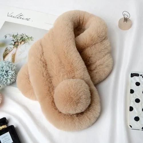 Luxurious Women's Rabbit Fur Winter Scarf – Soft, Warm & Stylish