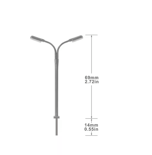 5 Piece Mini LED Street Lamp Set – 1 160 Scale Model Train & Miniature Garden Lighting