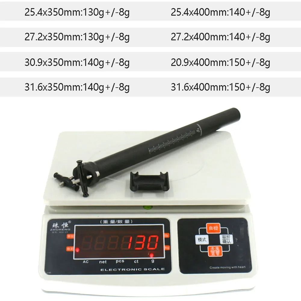 ELITA ONE Ultralight Carbon Fiber Seatpost | 130g High-Performance MTB & Road Bike Seat Post