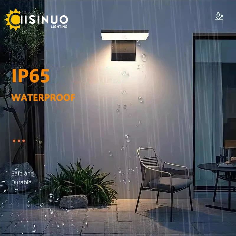 IP65 Motion Sensor Outdoor Wall Light – Adjustable Aluminum Auto On/Off Security Lamp