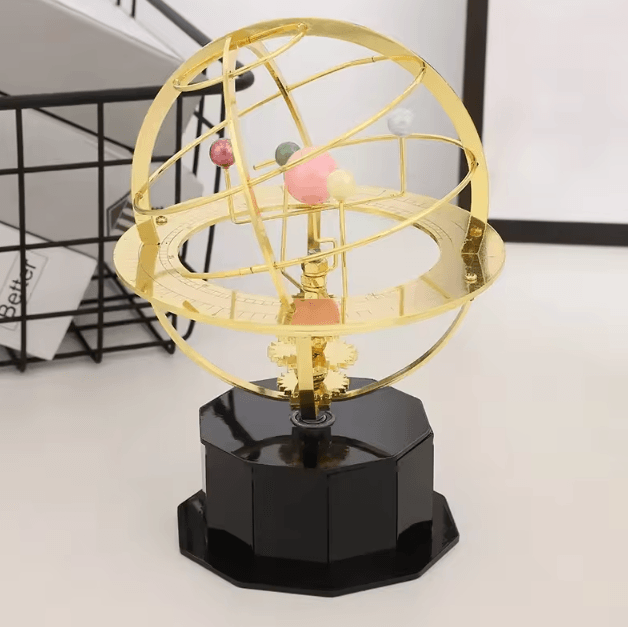 Grand Mechanical Orrery Solar System Model – Metal Astronomy Desk Decor & Collectors Display