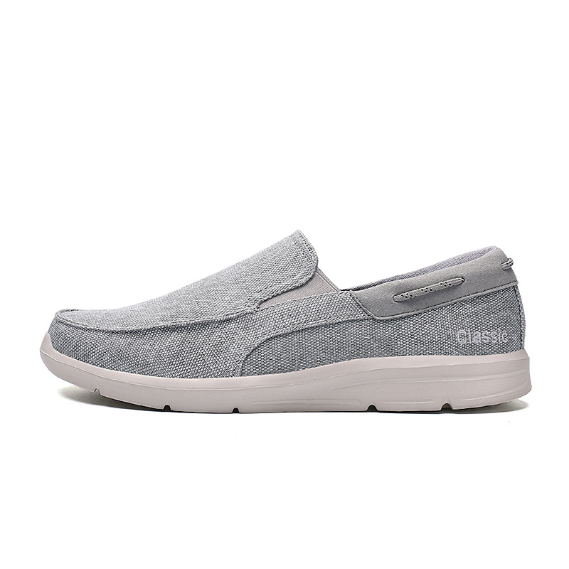 Fashion Casual Men Shoes Lightweight Breathable Canvas Slip On Loafers Driving Sneakers Summer Shoes