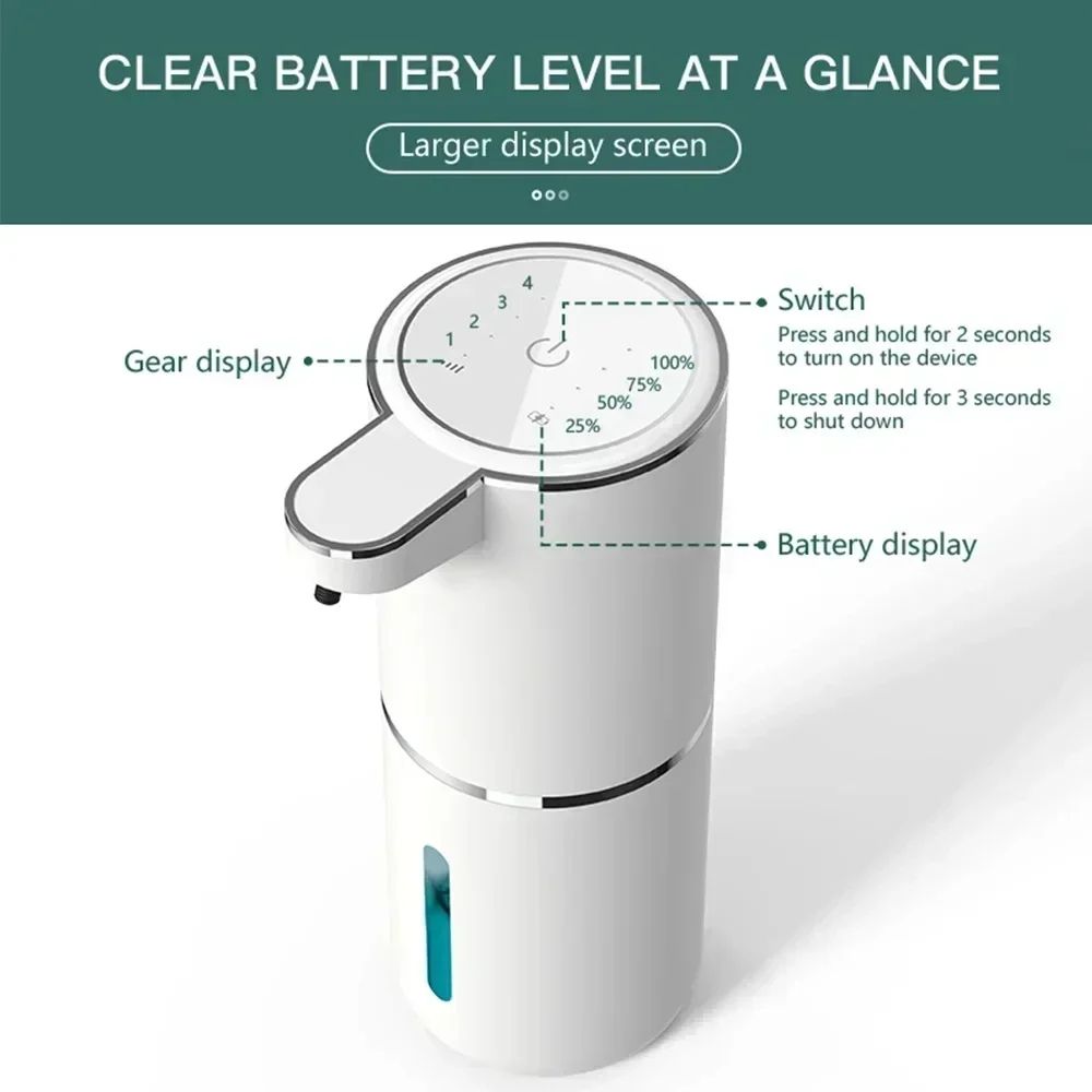 Xiaomi 12.8 fl oz Automatic Foam Soap Dispenser P11 With USB Charging