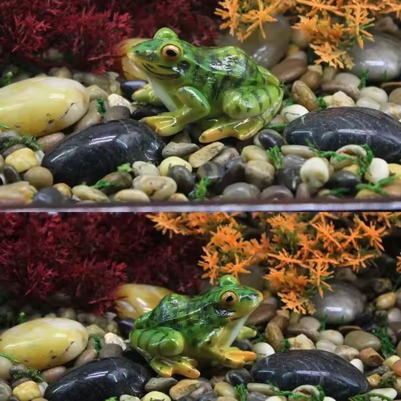 Charming Frog Resin Garden Ornament - Mini Landscape & Bonsai Decoration