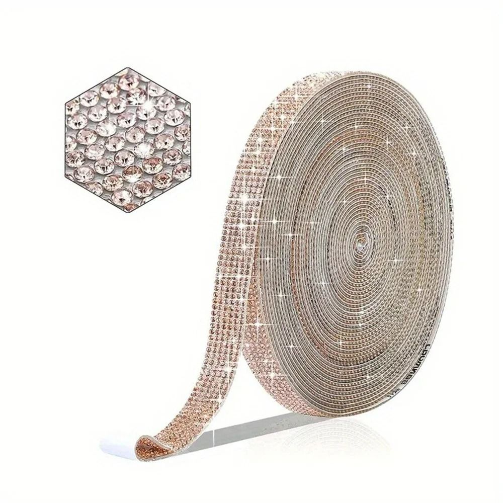 Self-Adhesive High-Fidelity Crystal Rhinestone Ribbon Trim Tape