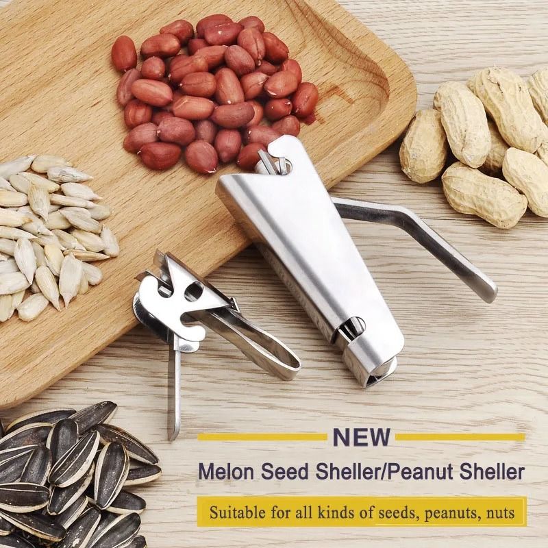 Stainless Steel Sheller Nuts Crackers Opener Pistachio Walnut Plier Clamp Peel Watermelon Melon Seeds Kitchen Tools Acce