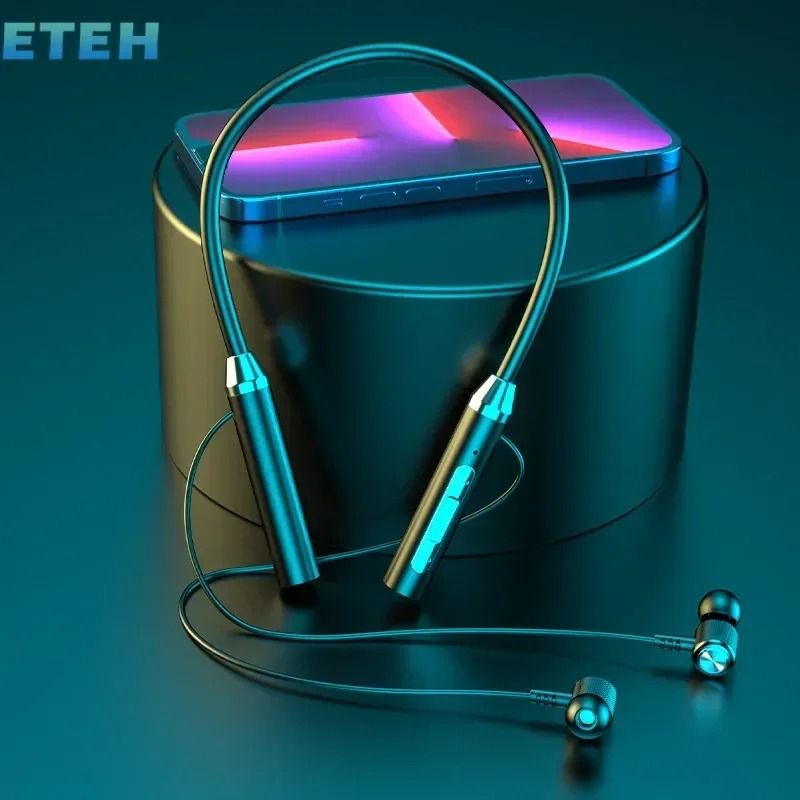 2025 Hifi 12D Stereo Sports Neckband Bluetooth Earphones Waterproof Magnetic