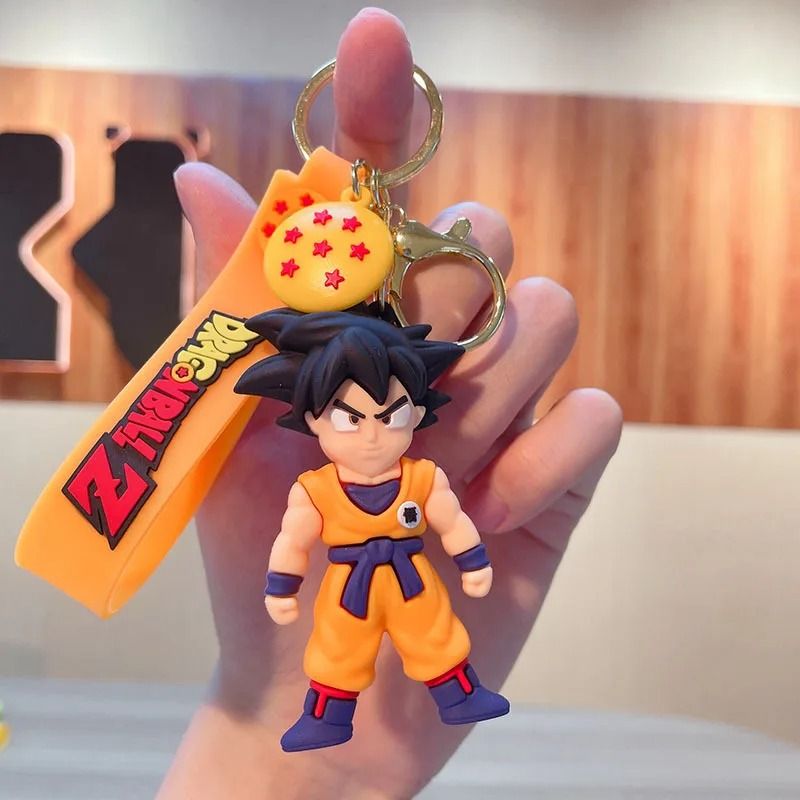 Anime Figure Keychain with PVC Character Pendant