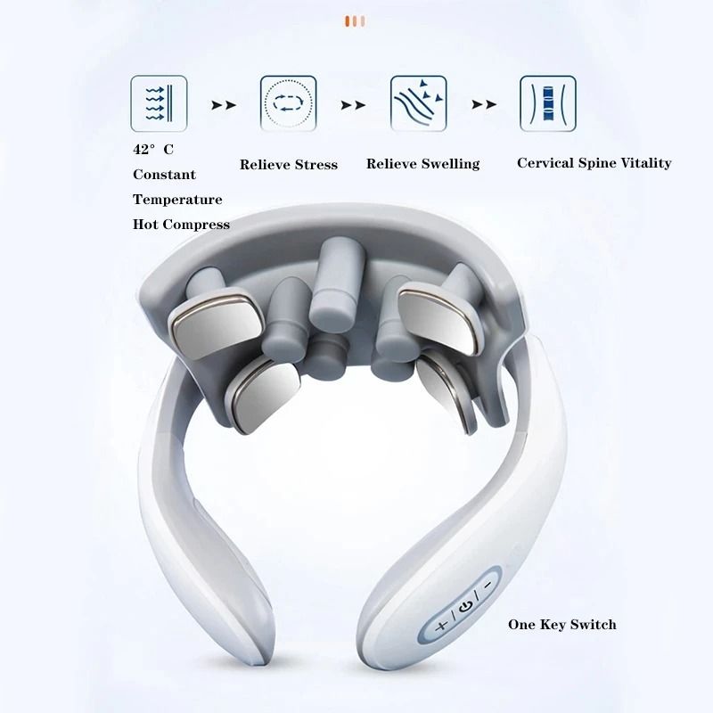 Smart Electric Neck Massager With Heat And Vibration