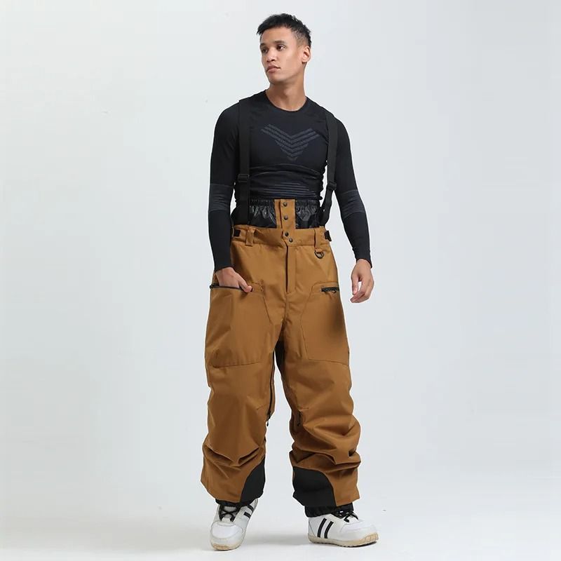 Womens Waterproof Insulated Ski Pants With Suspenders Warm Winter Snowboard Overalls
