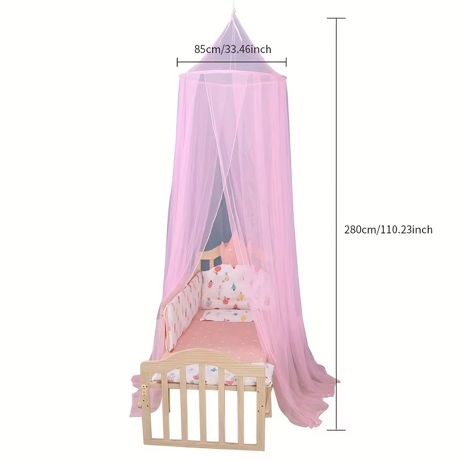 Foldable Bed Canopy Mosquito Net with Hanging Hook and Soft Mesh