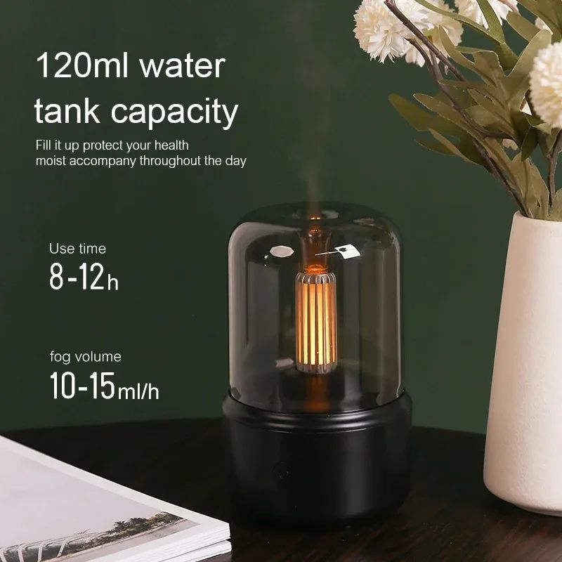 Portable Mini Aroma Diffuser USB Air Humidifier Night Light, Essential Oil Cold Mist Maker Sprayer for Home Office