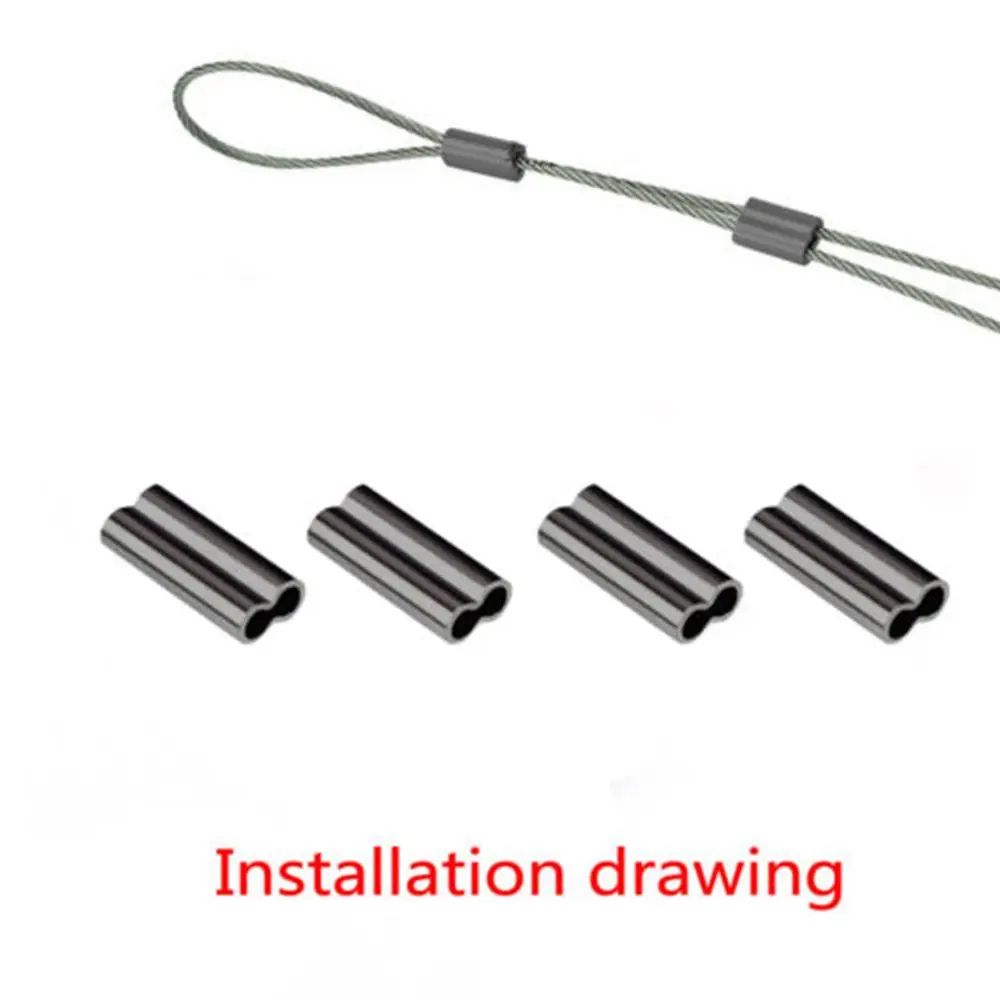 100PCS Fishing Double Barrel Crimp Sleeves Kit