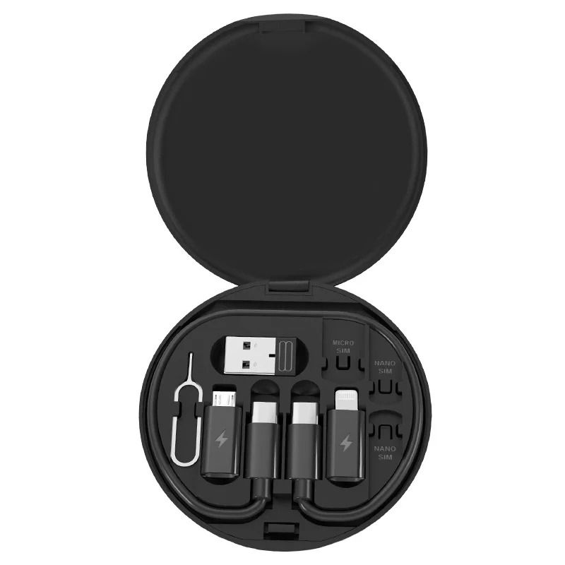 Multi USB C Adapter Kit 60W Fast Charging Cable Set Universal Type C Lightning Micro USB