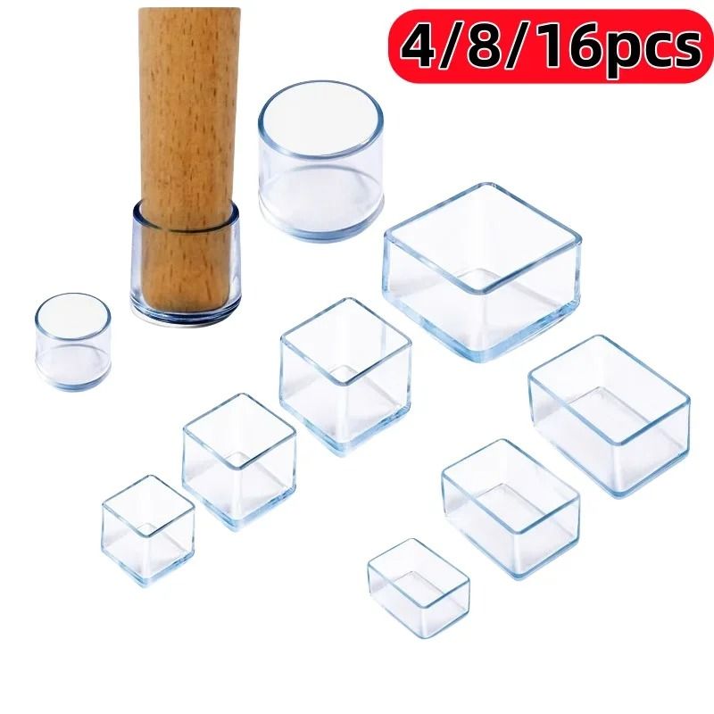 Silicone Chair Leg Pads Furniture Floor Protection Caps Set