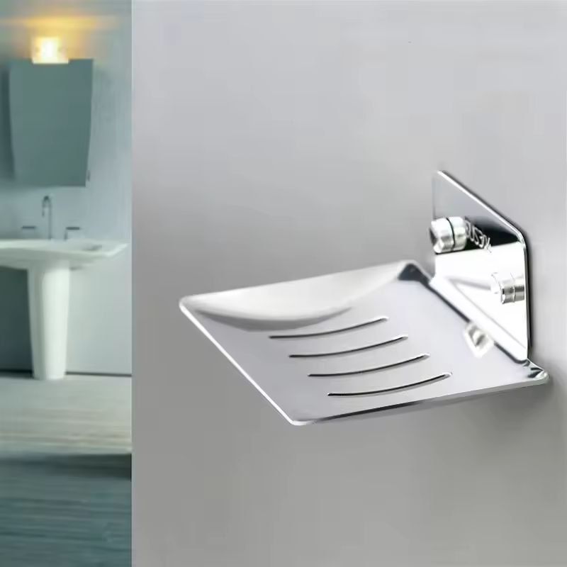 Elegant GlideWall Soap Tray – Wall-Mounted Draining Soap Dish & Holder