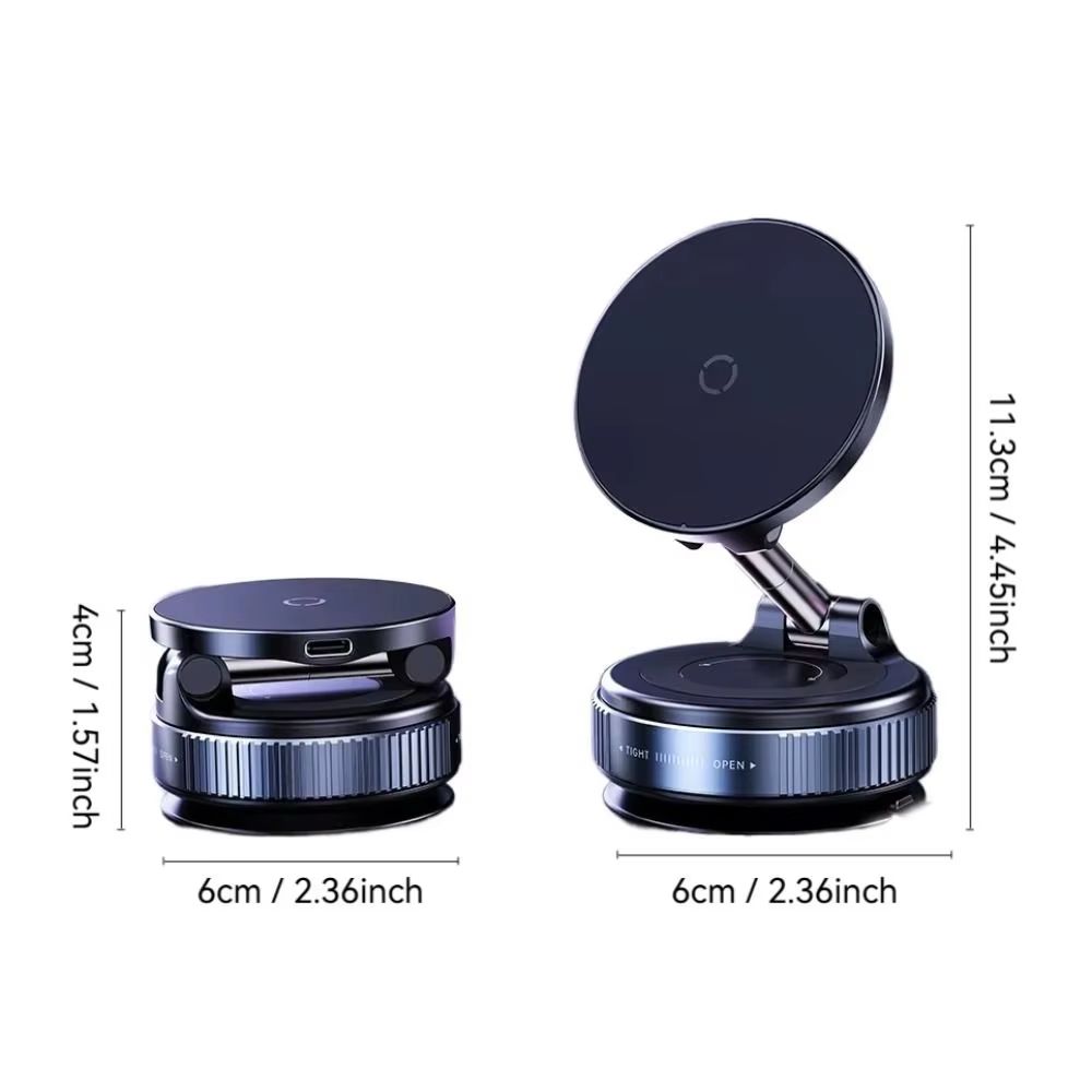 Portable Wireless Magnetic Phone Holder With Suction Cup Foldable Navigation Stand