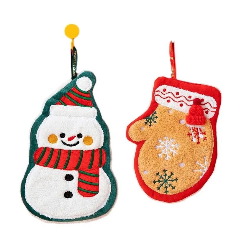 Festive Cartoon Kids Christmas Bath Towel