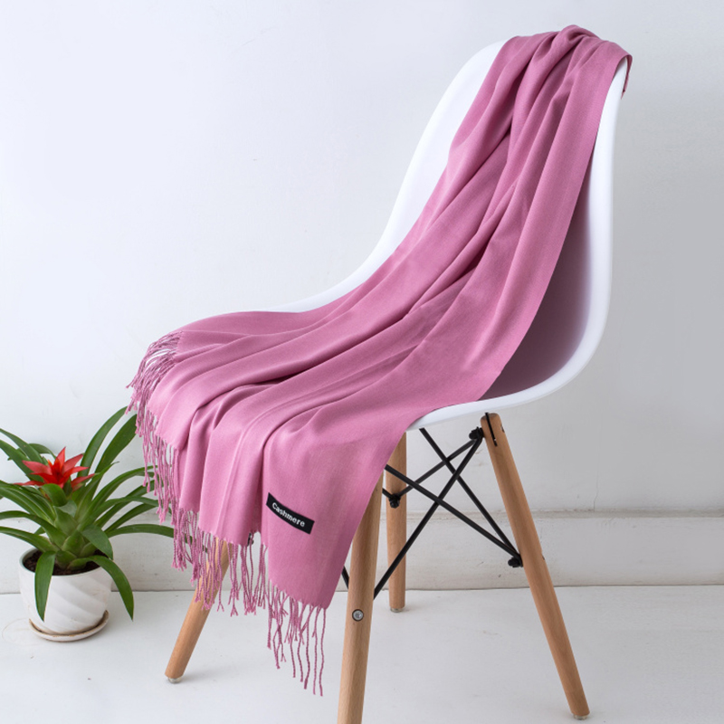 Men's Pashmina Shawls Wraps, Women Cashmere Scarf, Warm Tassels Scarves Female Foulard