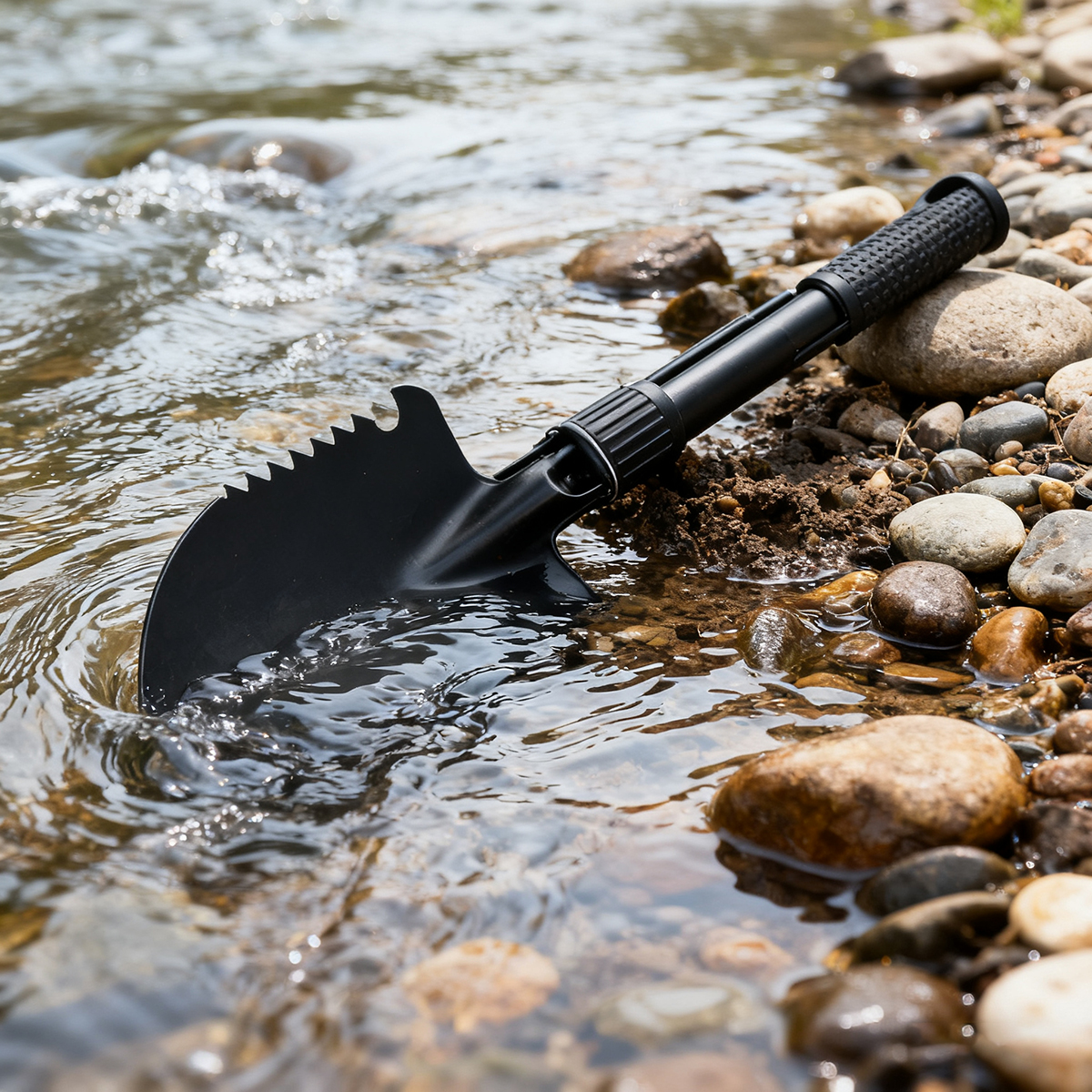 Tactical Folding Shovel Heavy-Duty Survival Tool for Outdoor & Garden Use