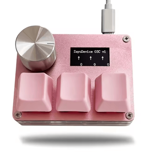O3C Rapid Trigger Magnetic Gaming Keypad – USB Hall Switch Mini Keyboard with Knob & Screen