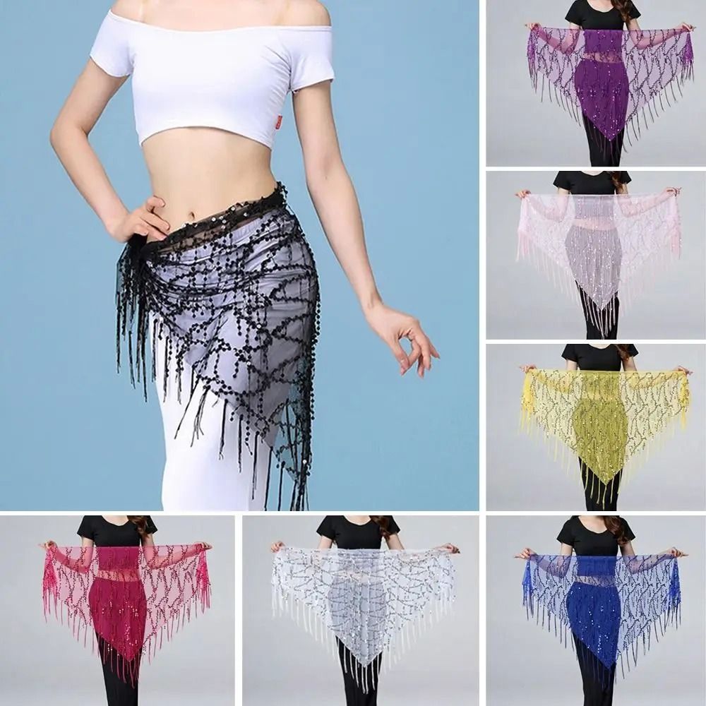 Sequin Tassel Belly Dance Hip Scarf – Professional Performance Waist Belt – High-Yield Kinetic Interaction Hub