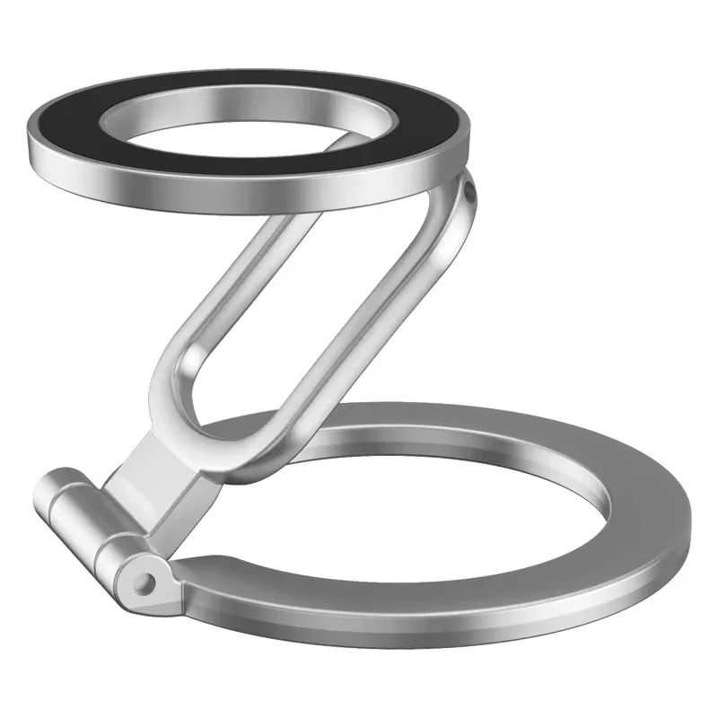 Double-Sided MagSafe Phone Grip Stand – Foldable 360° Rotating Magnetic Ring Holder