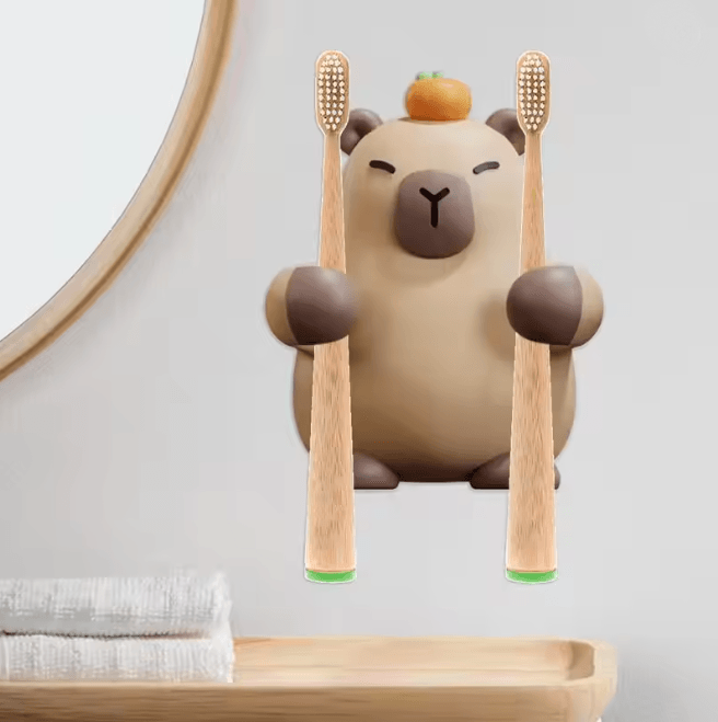 Capybara Wall Toothbrush Holder Adhesive Toothbrush Hanger