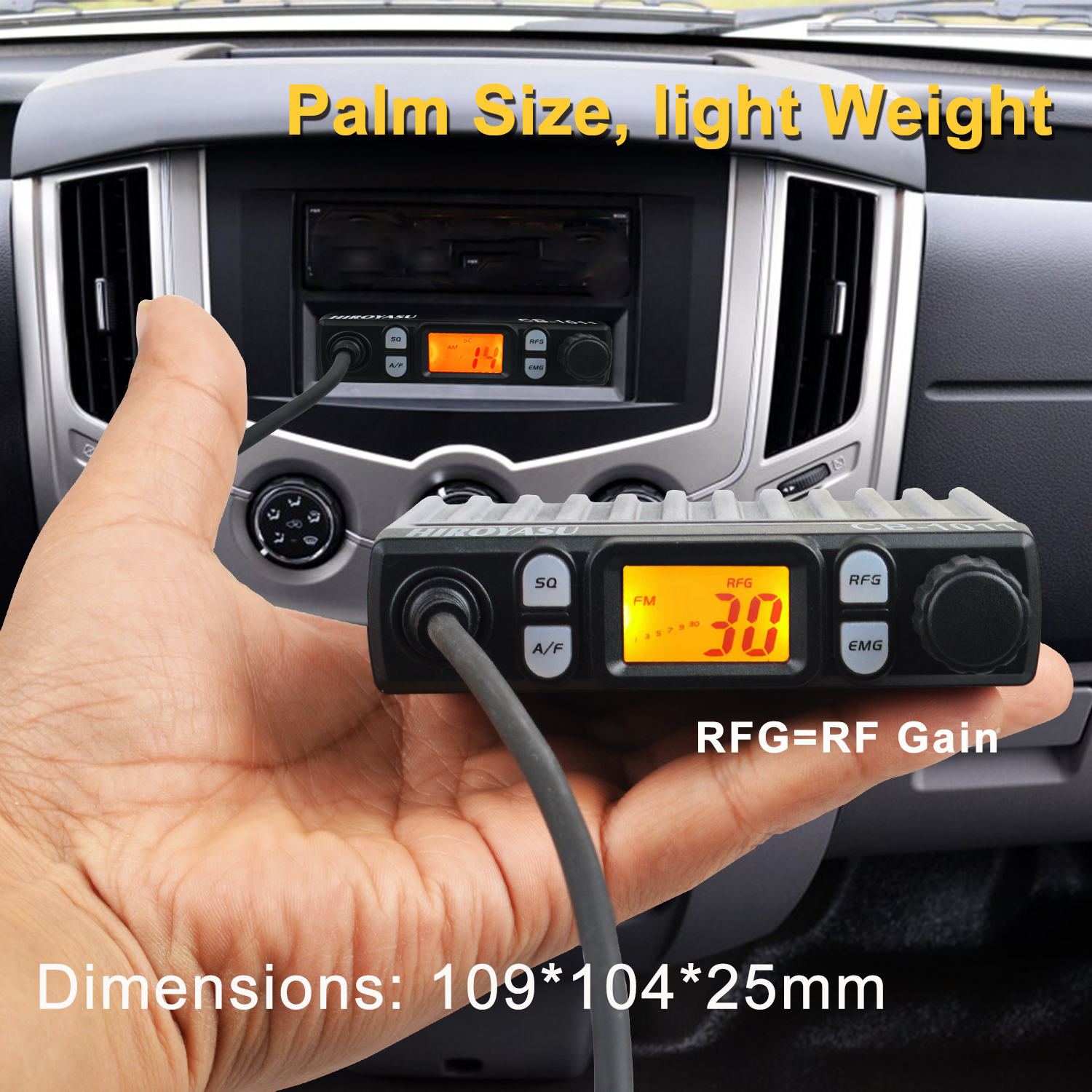 Mini CB Walkie Talkie FM/AM Mobile Radio