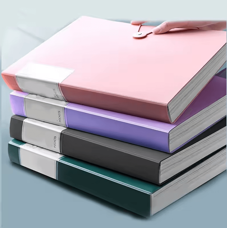 60-Pocket A4 Folder File Bag – High Transparency Waterproof Document Organizer