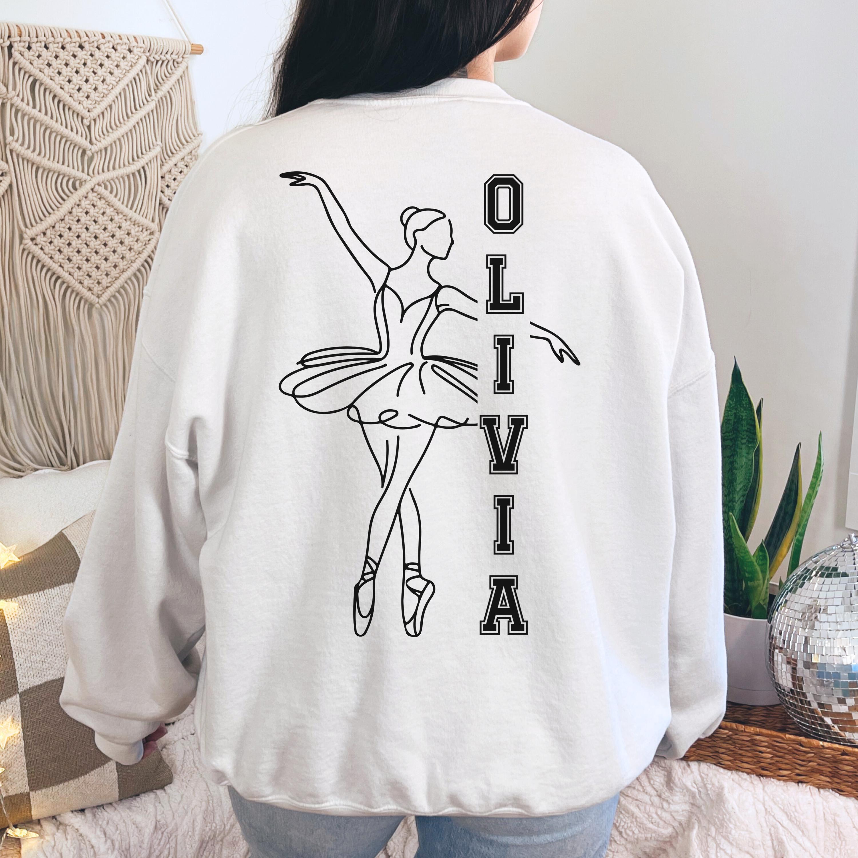 Personalized Dance Mom Sweatshirt Ballerina Name Custom Crewneck Recital Mom Pullover