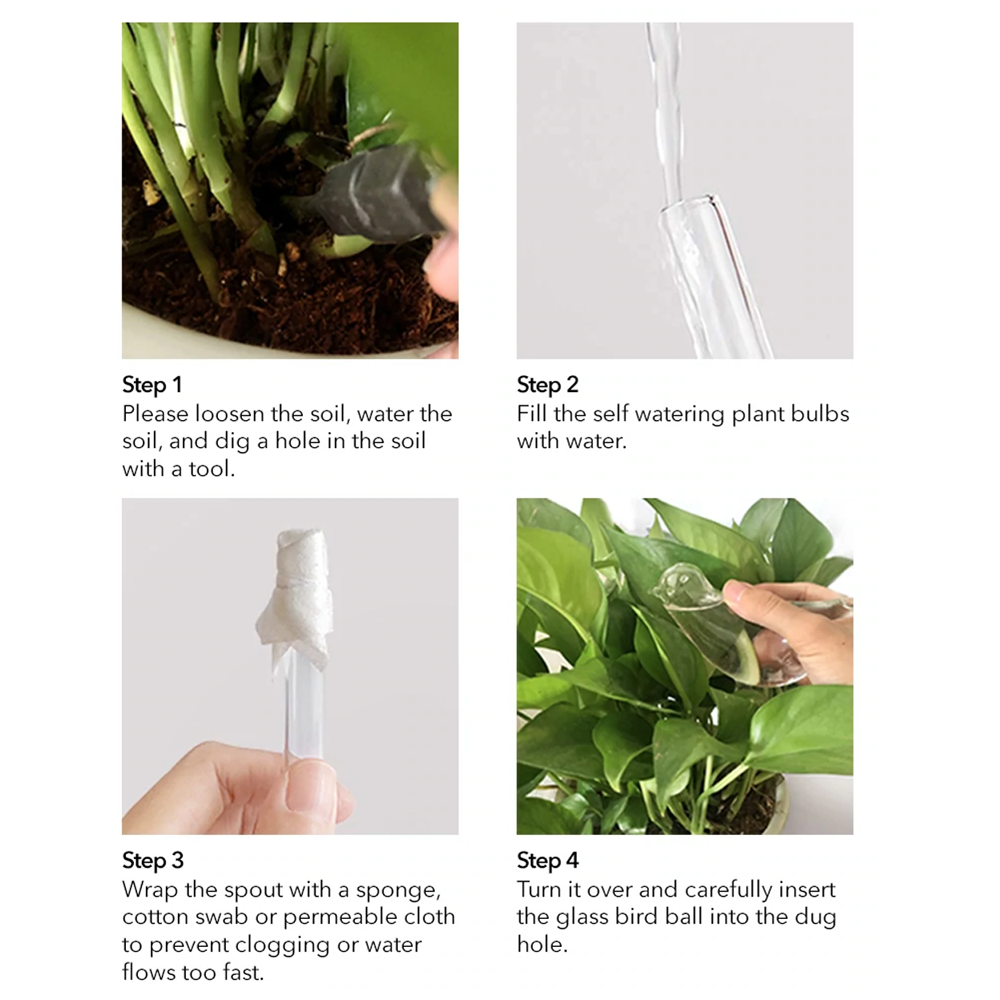 Self-Watering Plant Glass Bulbs