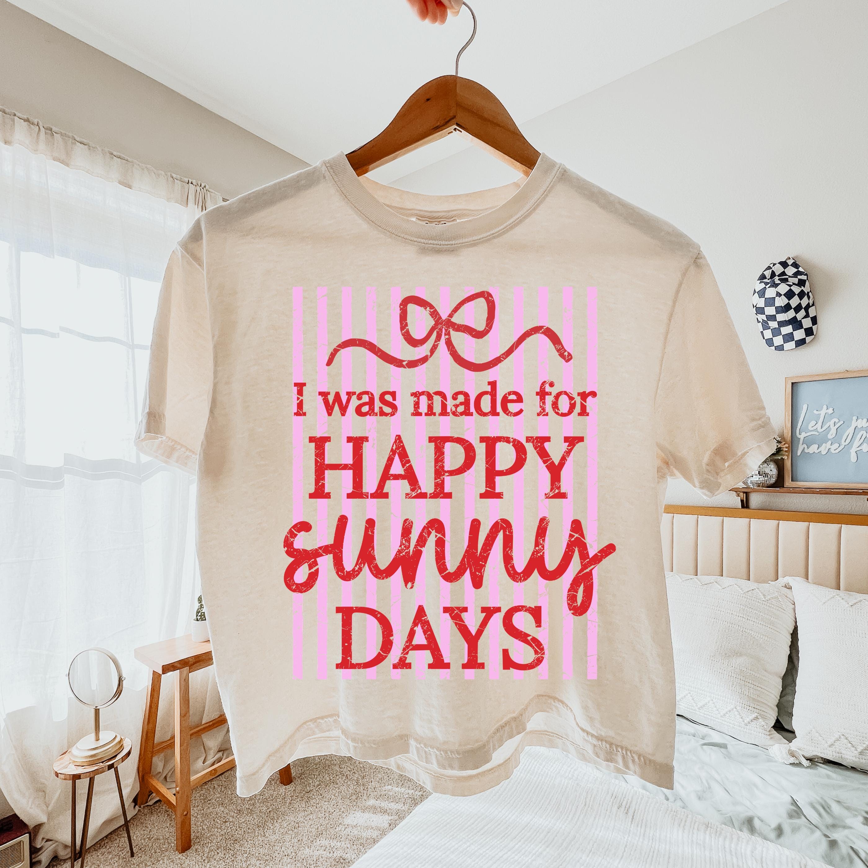 Happy Sunny Days T-shirt Coquette Preppy Summer Design