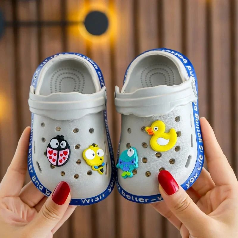 Summer Children Garden Slippers Boys and Girls Beach Sandal Lightweight Breathable Cute Cartoon Slip Baby Slippers