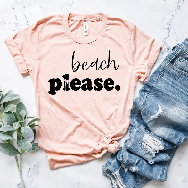 Beach Please Shirt Funny Summer Vacation Tee Cute Beach Outfit