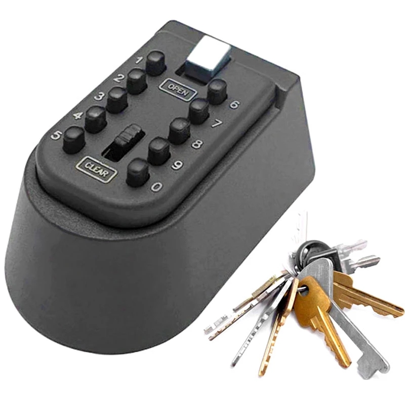 Outdoor Key Lock Box Wall Mounted Combination Safe Secure Key Storage
