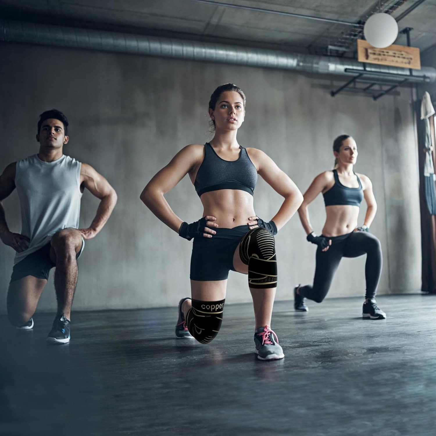 Copper Knee Brace for Knee Pain with Adjustable Strap and Compression Support