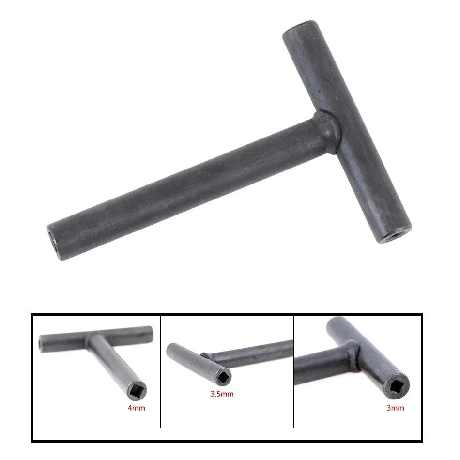 T-Type Valve Clearance Adjustment Wrench – Precision Square & Hex Spanner for Motorcycle Engines (3mm / 3.5mm / 4mm)