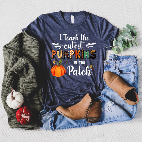 Teacher Fall Sweatshirt Pumpkin Teacher Halloween Shirt Gift
