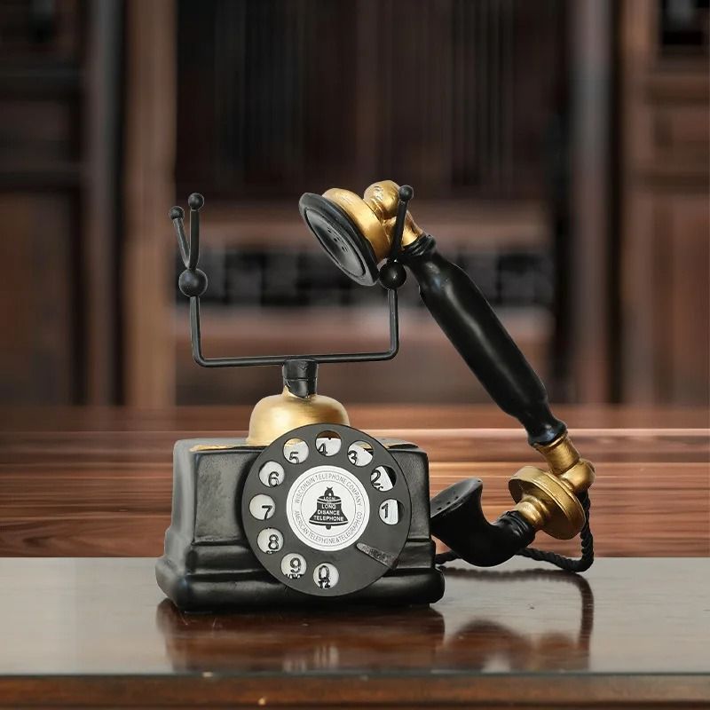 Vintage Retro Telephone Decor Antique Style Home Desk Ornament
