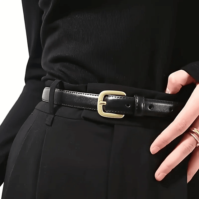 Mens Casual Leather Belt Set Classic Needle Buckle Double Loop