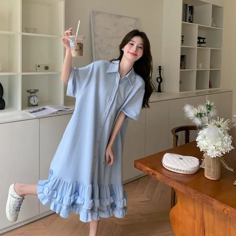 French Sweet Loose Maternity Summer Dress