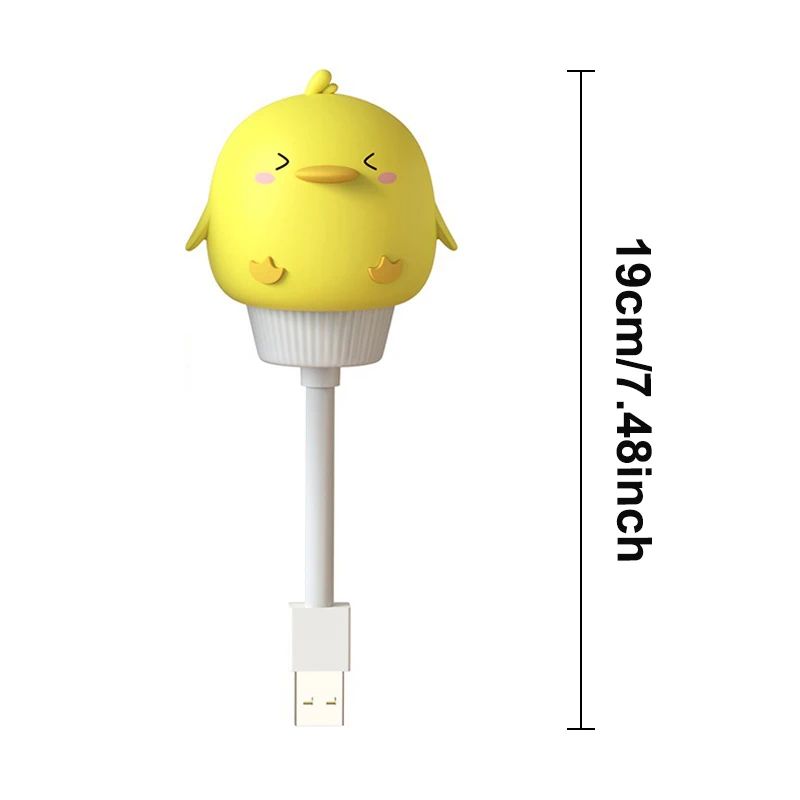 Cute Cartoon Bear & Kitten USB LED Night Light – Voice & Remote Control Kids Bedside Lamp