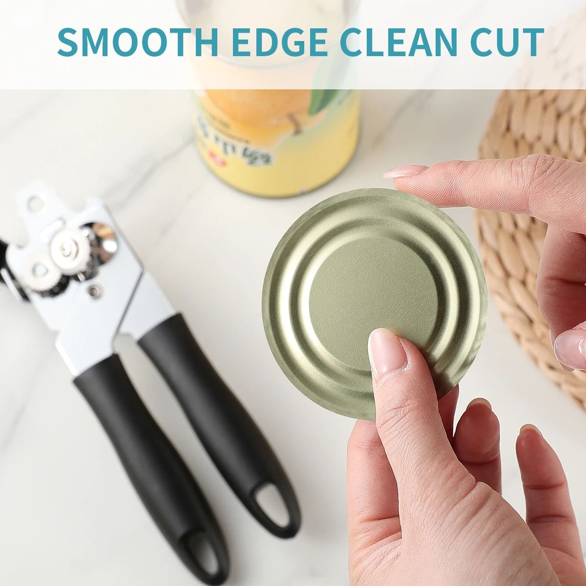 EasyGrip Stainless Steel Manual Can Opener with Ergonomic Handle