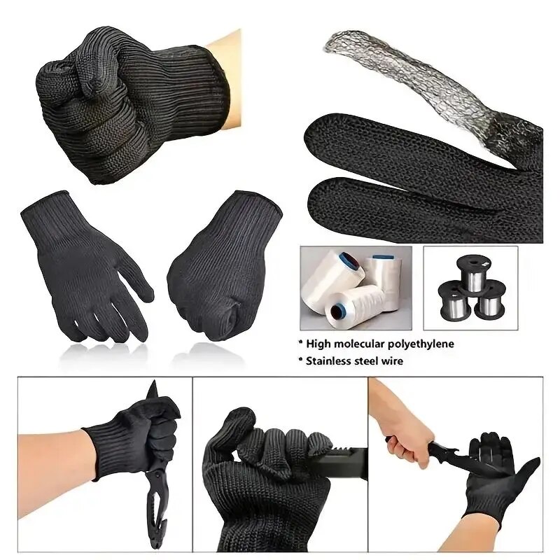Cut Resistant Stainless Steel Protective Safety Gloves