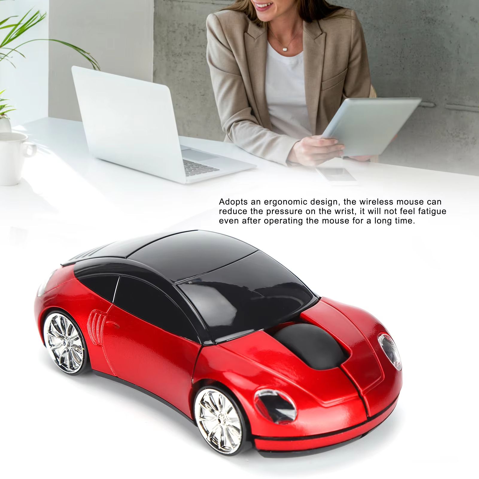 Smart Car Design wireless mouse 2.4G car shaped mouse with USB Receiver for Laptop and Tablet