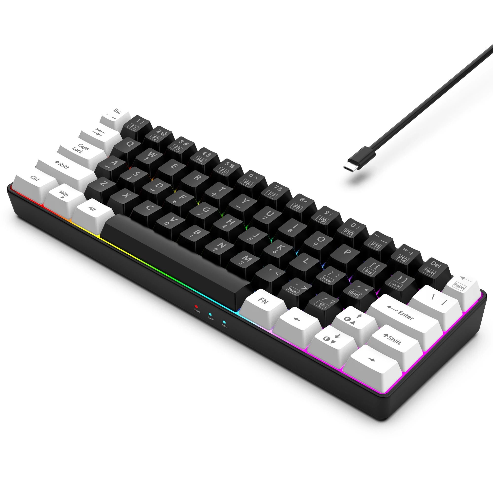 60 Wired RGB Backlit Compact Gaming Keyboard