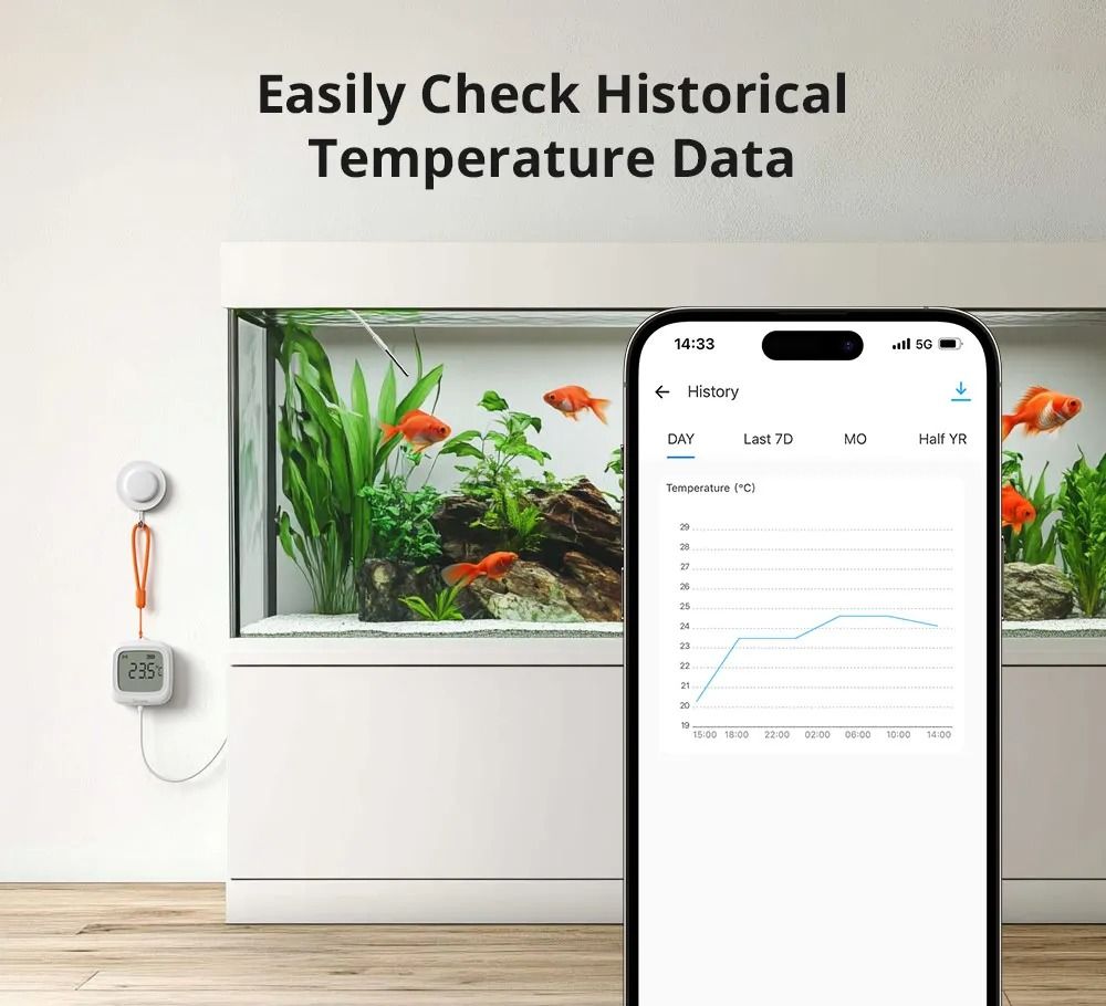 SONOFF SNZB 02LD ZigBee Smart Thermometer with LCD Display and Waterproof Probe